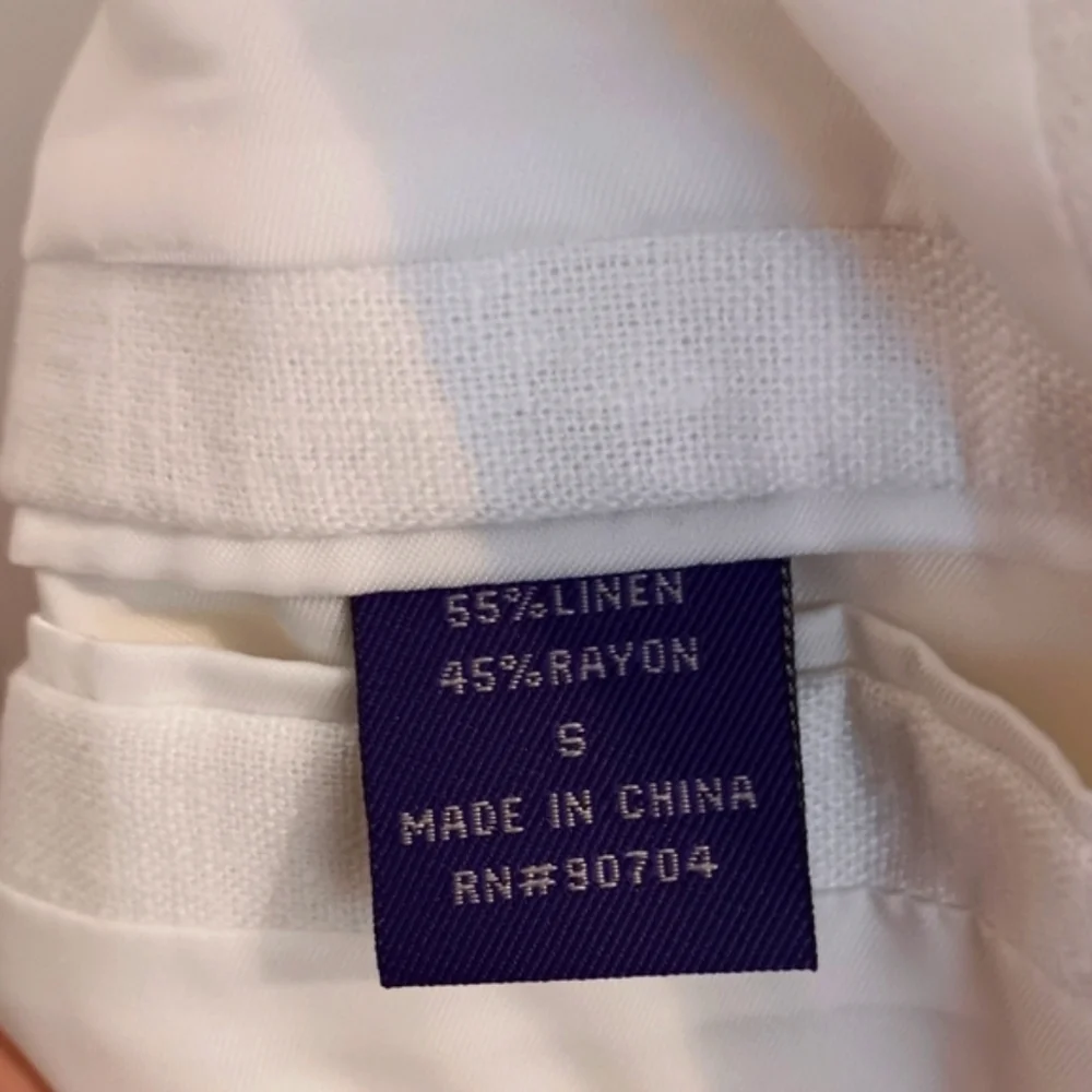 Alan Flusser Off White Linen Blend Blazer Sport Coat Two Button Inside Pockets S